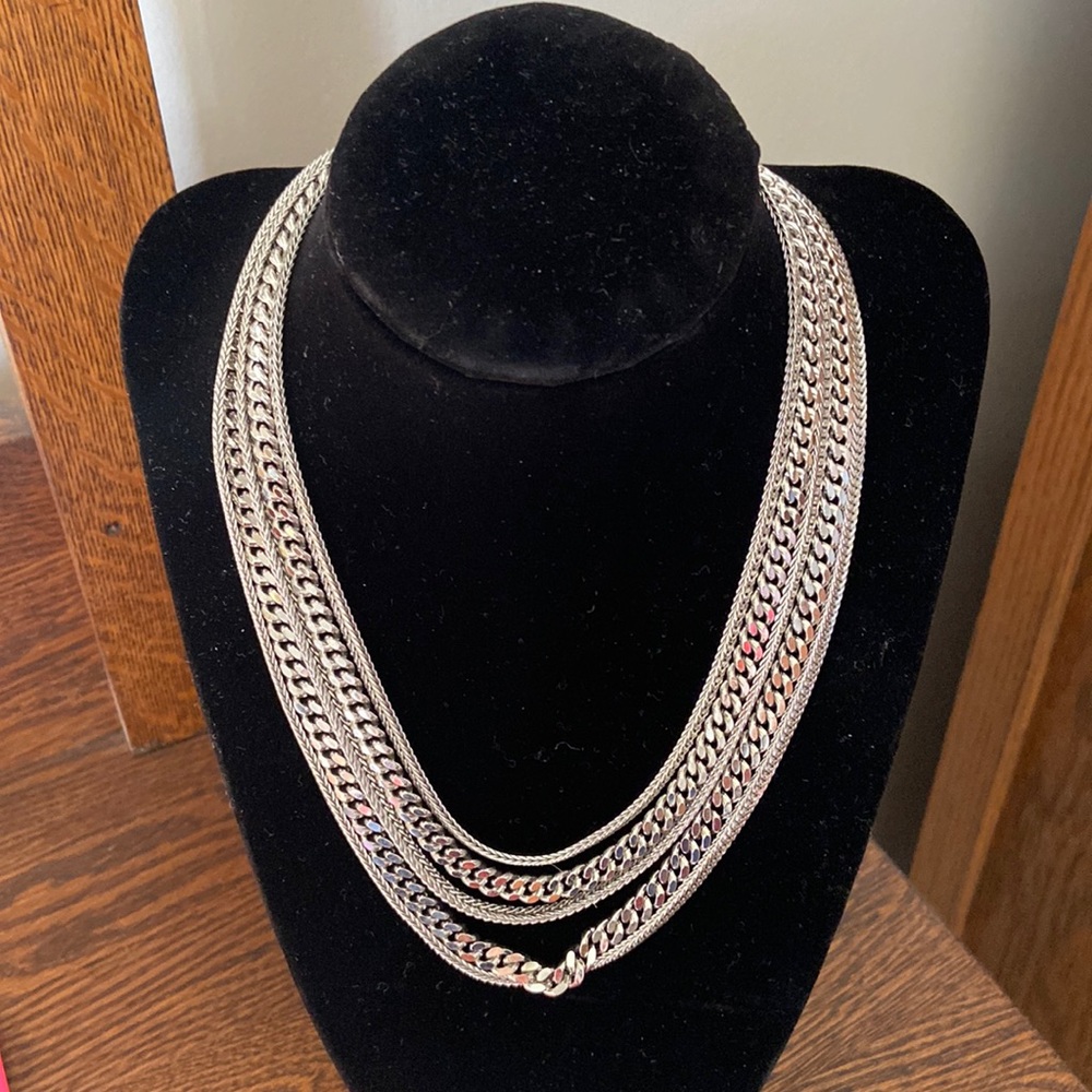 5 strand Silver necklace